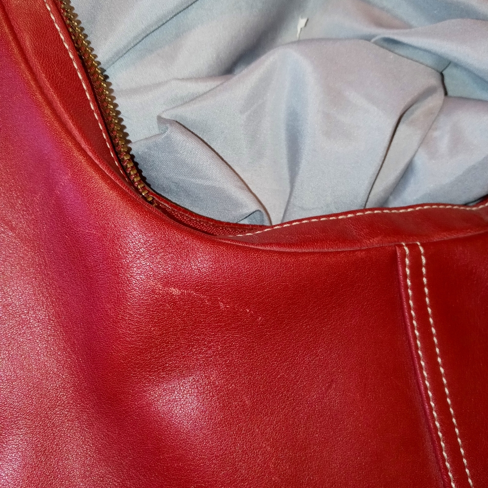 Vintage red coach purse